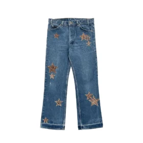 Jeans Chrome Hearts Levi’s con toppa a stella – Blu