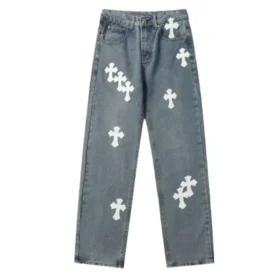 Jeans con Cross Patch a forma di croce di Chrome Hearts