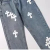 Jeans con Cross Patch a forma di croce di Chrome Hearts Jeans con Cross Patch a forma di croce di Chrome Hearts