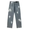 Jeans con Cross Patch a forma di croce di Chrome Hearts Jeans con Cross Patch a forma di croce di Chrome Hearts