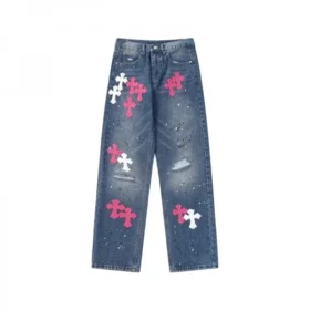 Jeans con Cross Patch Rough Cross di Chrome Hearts Jeans con Cross Patch Rough Cross di Chrome Hearts