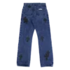 Jeans con toppe in pelle a forma di Cross Patch Jeans con toppe in pelle a forma di Cross Patch