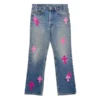 Jeans da donna in denim rosa Chrome Hearts Jeans da donna in denim rosa Chrome Hearts