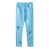 Jeans in denim Chrome Hearts azzurri