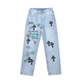 Jeans in denim Chrome Hearts Fiends