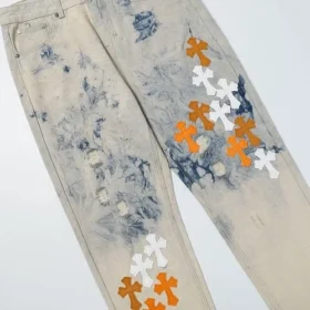 Jeans in denim tie-dye Chrome Hearts St Barth