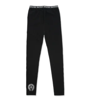 Leggings in cotone nero Chrome Hearts