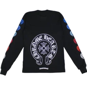 Maglietta a maniche lunghe Chrome Hearts con Horseshoe multicolore