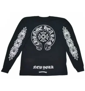 Maglietta a maniche lunghe Chrome Hearts in bianco e nero