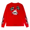 Maglietta a maniche lunghe Chrome Hearts rossa Maglietta a maniche lunghe Chrome Hearts rossa