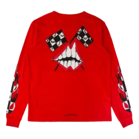 Maglietta a maniche lunghe Chrome Hearts rossa