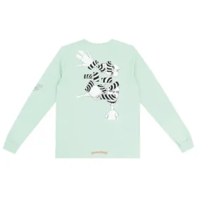 Maglietta a maniche lunghe con logo Chrome Hearts sul collo