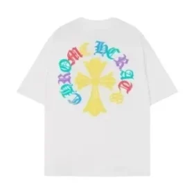 Maglietta bianca con logo a croce Chrome Hearts