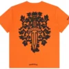 Maglietta Chrome Hearts arancione Maglietta Chrome Hearts arancione