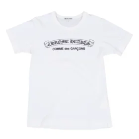 Maglietta Chrome Hearts Comme Des Garçons bianca