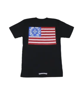 Maglietta Chrome Hearts con bandiera americana