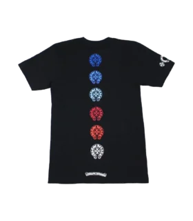 Maglietta Chrome Hearts con Horseshoe multicolore e croce diritta