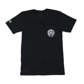 Maglietta Chrome Hearts con Horseshoe multicolore e croce diritta
