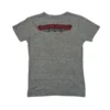 Maglietta Chrome Hearts con scollo a V e stampa sul retro, grigia/rossa Maglietta Chrome Hearts con scollo a V e stampa sul retro, grigia/rossa