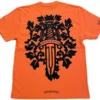 Maglietta Chrome Hearts Vine Dagger Arancione Nero Maglietta Chrome Hearts Vine Dagger Arancione Nero