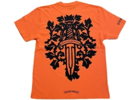 Maglietta Chrome Hearts Vine Dagger Arancione Nero