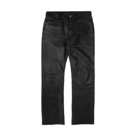Pantaloni al ginocchio in pelle Fleur di Chrome Hearts