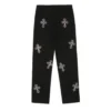 Pantaloni Chrome Hearts con croce in strass