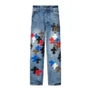 Pantaloni Firmranch in pelle con croce leopardata Pantaloni Firmranch in pelle con croce leopardata
