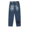 Pantaloni in denim blu Chrome Hearts