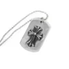 Piccola Dog Tag con croce CH