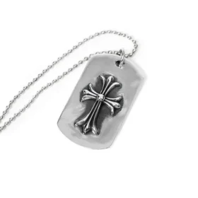 Piccola Dog Tag con croce CH