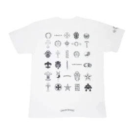 T-shirt a maniche corte Chrome Hearts con logo multiplo