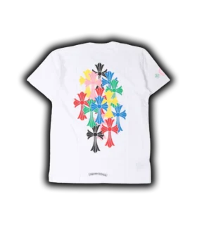 T-shirt Chrome Hearts con croce multicolore