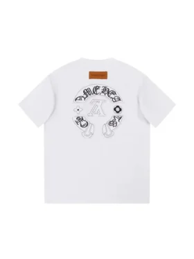 T-shirt Louis Vuitton X Chrome Hearts bianca
