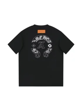 T-shirt Louis Vuitton X Chrome Hearts nera